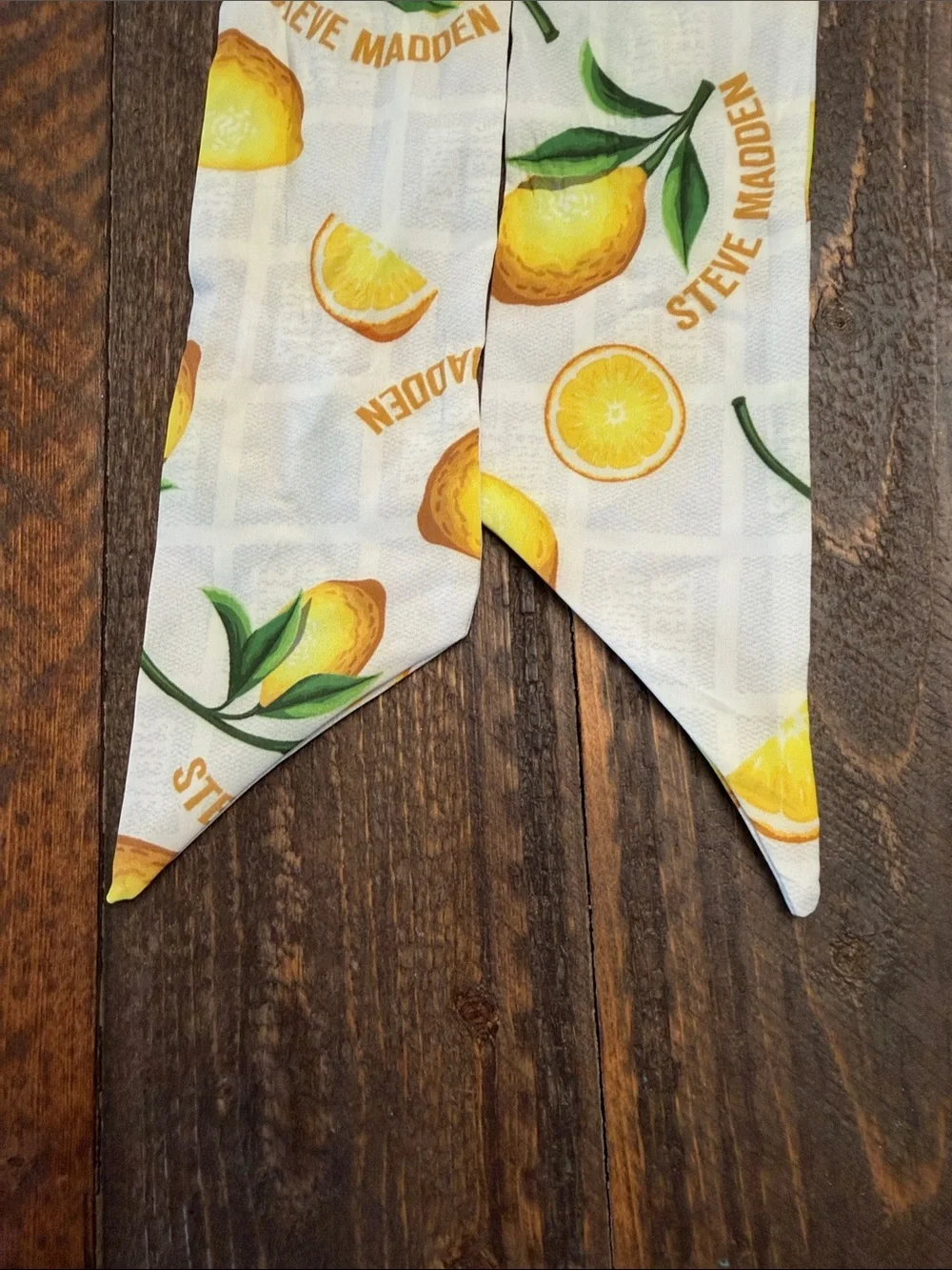 Steve Madden Lemon Twilly Skinny Scarf - Purse Wrap & Hair Tie EUC 🍋 💛🍋💛🍋💛